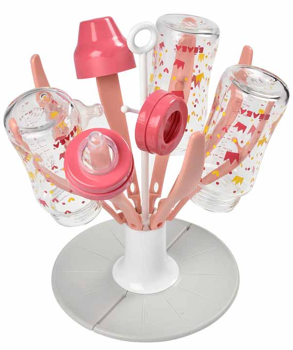 Beaba Flower Foldable Draining Rack Pink