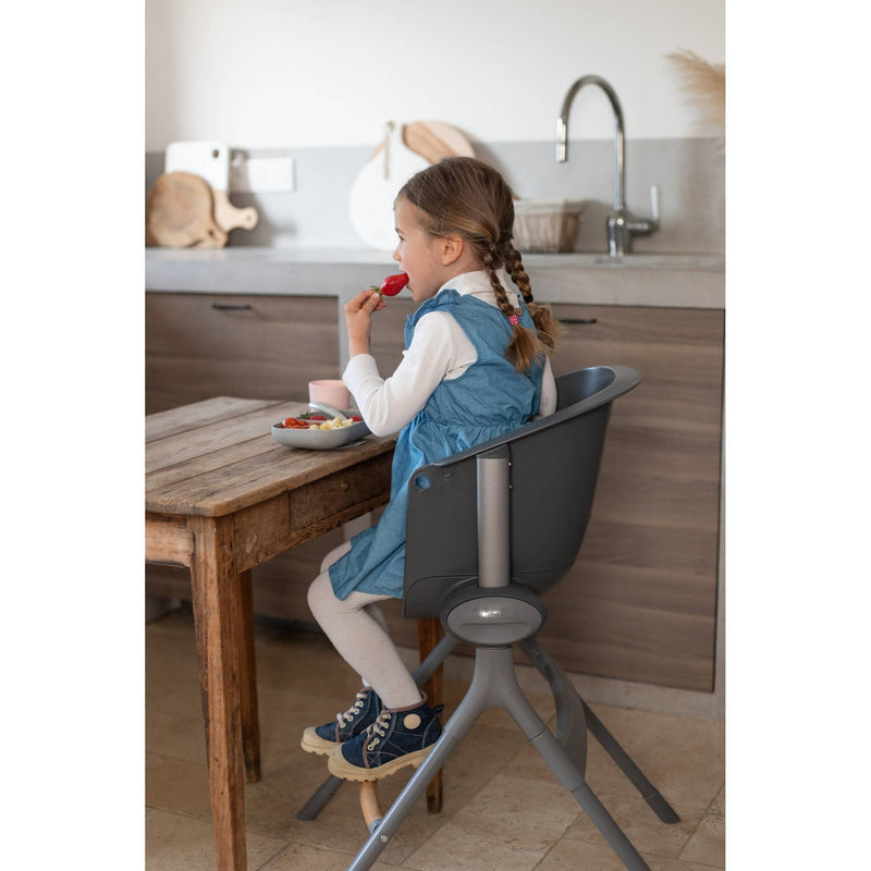 Beaba High Chair Up & Down Textile Seat Mineral/Grey