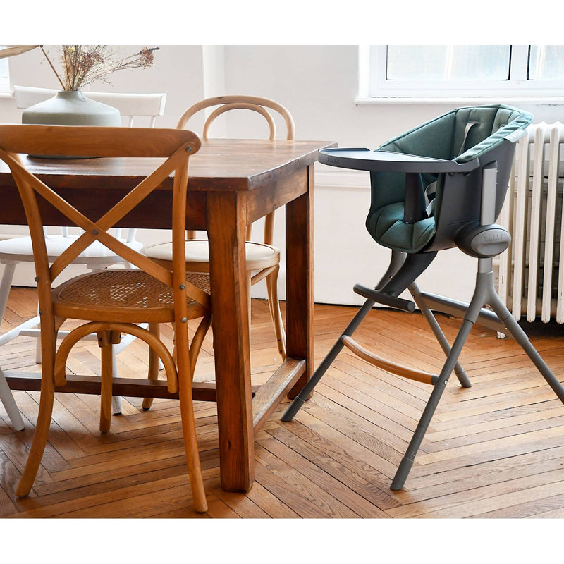 Beaba High Chair Up & Down Textile Seat Mineral/Grey