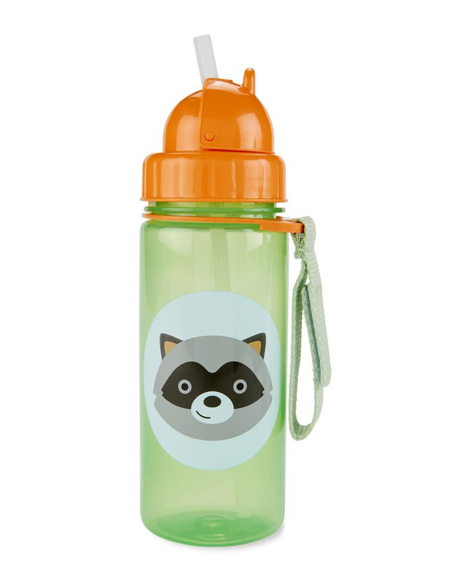 Skip Hop Zoo Stainless Steel Straw Bottle Racoon