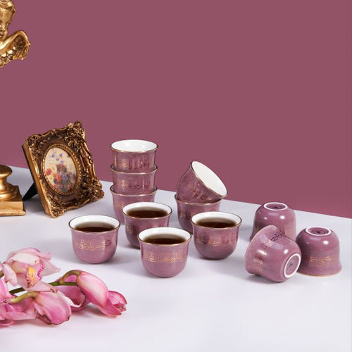 Arabic Coffee Sets-12pcs (Purple)