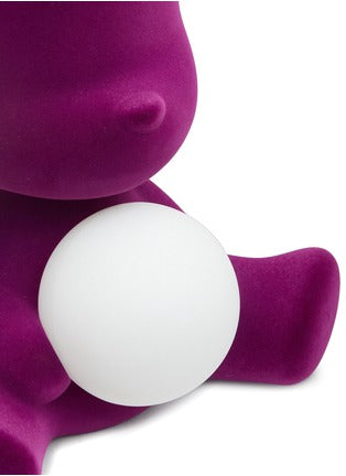 Teddy Girl Lamp Velvet Finish with Rechargeable LED - Violet