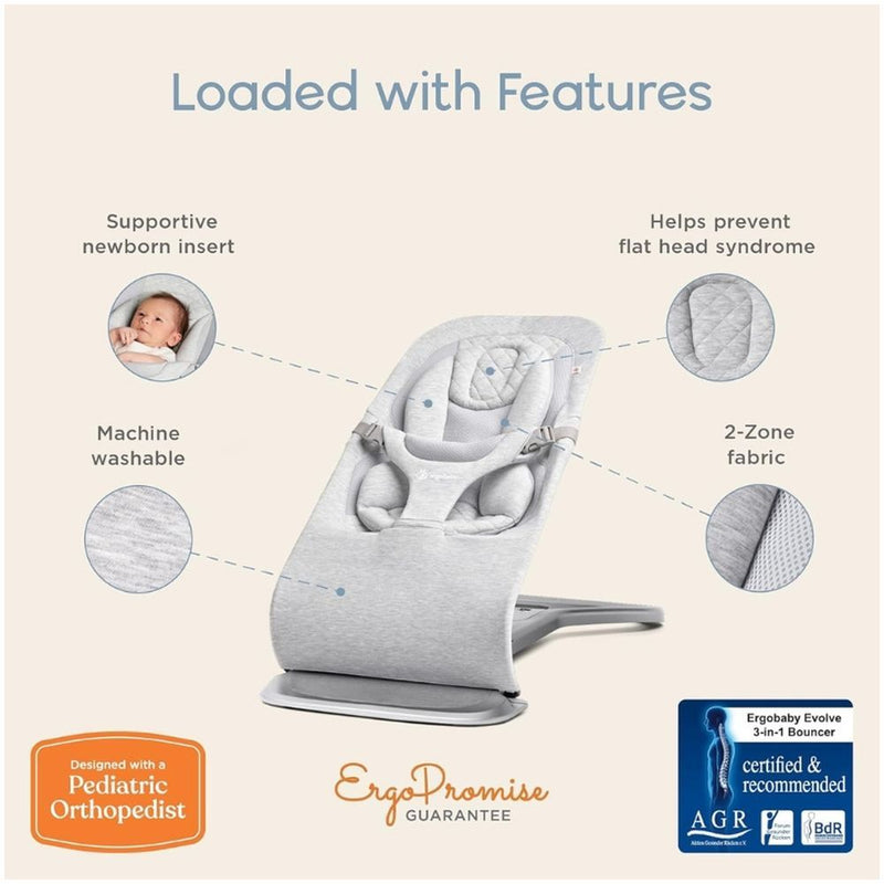 Ergobaby Evolve Bouncer Charcoal Grey