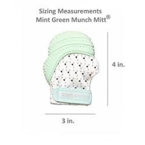 Malarkey Kids Munch Mitt Teething Mitten -Triangles -Mint Green