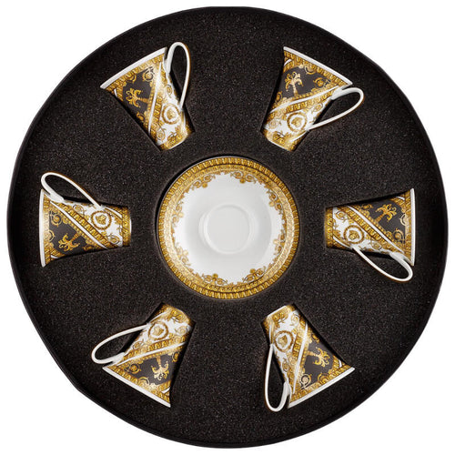 Versace I Love Baroque Espresso Cups & Saucers - Set of 6