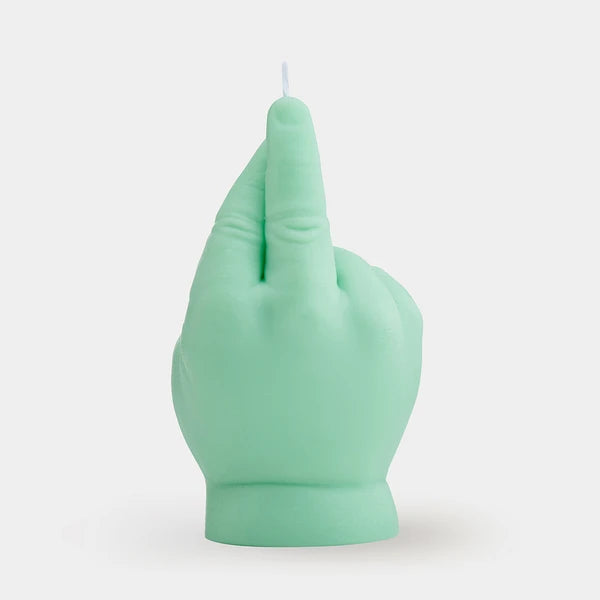 Cute Baby Hand Candle - Crossed Fingers in white background