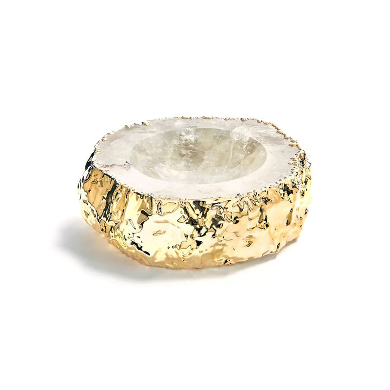 Beautiful Cascita Bowl in white background - Crystal Gold Anna New York