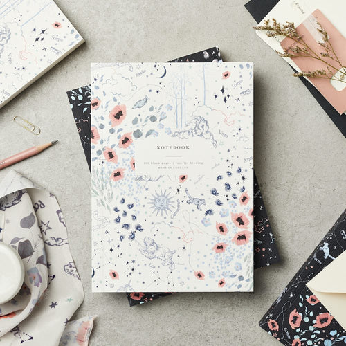 L&L Zodiac Ivory Notebook and Black Pencil Set