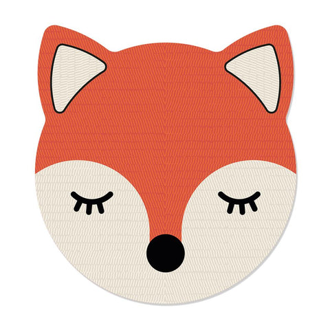 Foxy Vinyl Rug / Orange Fox Head Podevache