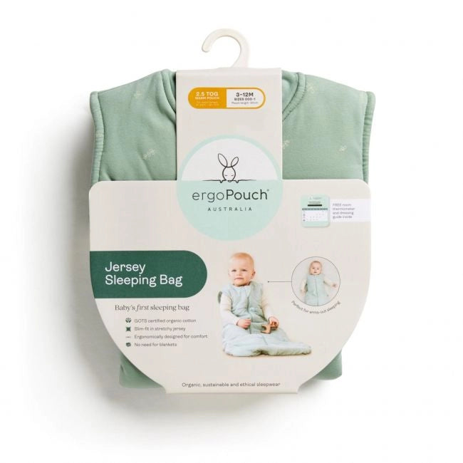 Organic Cotton Jersey Sleeping Bag - Sage (3-12m)