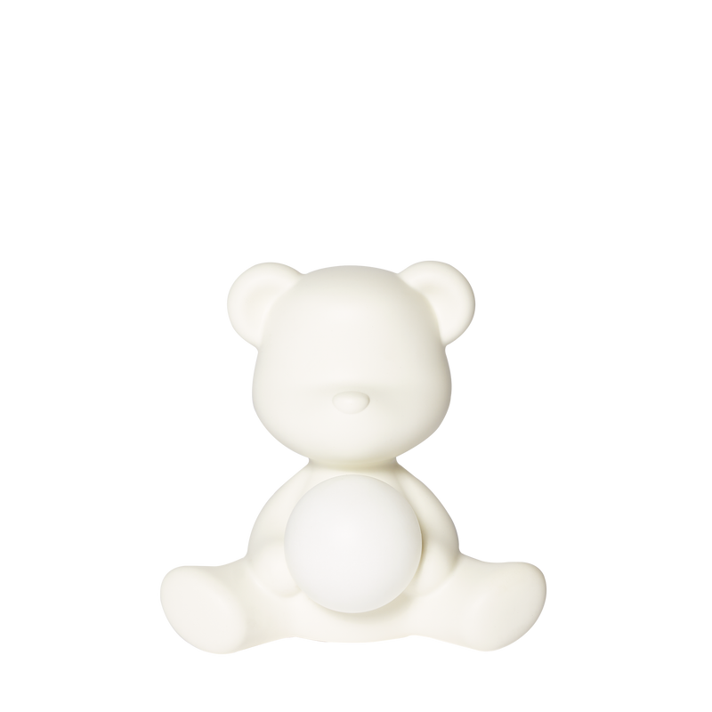 Teddy Girl Lamp with Rechargeable LED -White