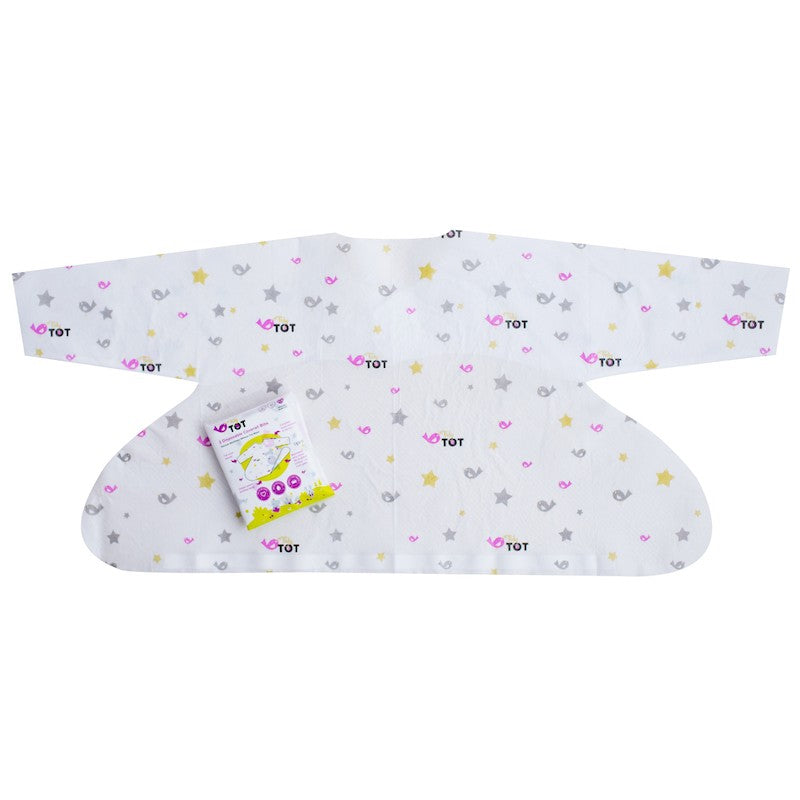 Twin Pack Disposable Bib - White