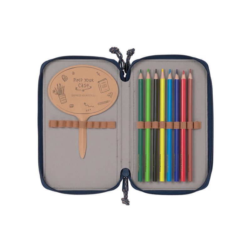 School Triple Pencil Case Unique