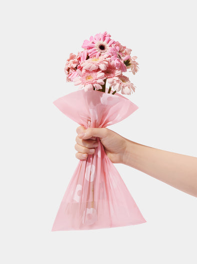 أكياس فلورا بتصميم الورود للتخلص من فضلات الحيوانات الأليفة مع موزع الأكياس (1 موزع + 7 لفافات)