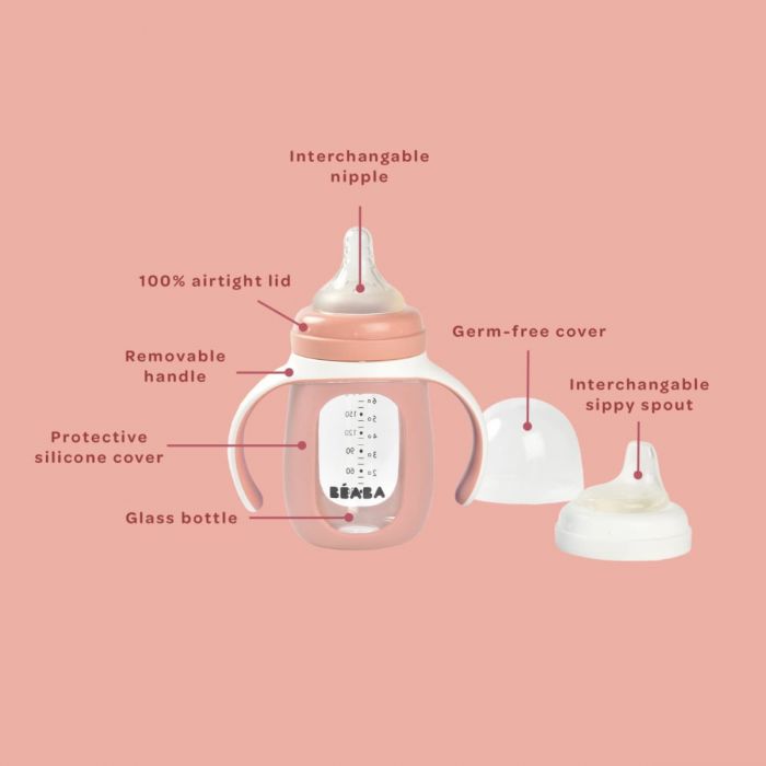 Beaba 2-in-1 Learning Cup Old Pink