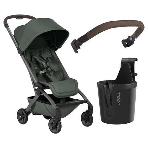 Joolz Lightweight Aer2 Baby Stroller with Bumper Bar & Cup Holder - Forest Green