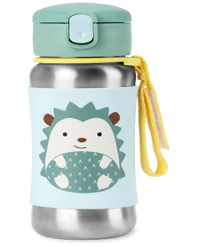Skip Hop Zoo Stainless Steel Straw Bottle Hedgehog