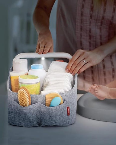 Skip Hop Light Up Diaper Caddy Grey