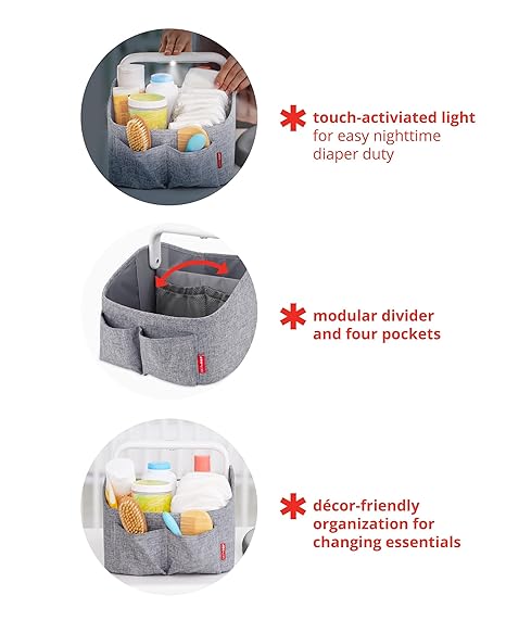 Skip Hop Light Up Diaper Caddy - Oat