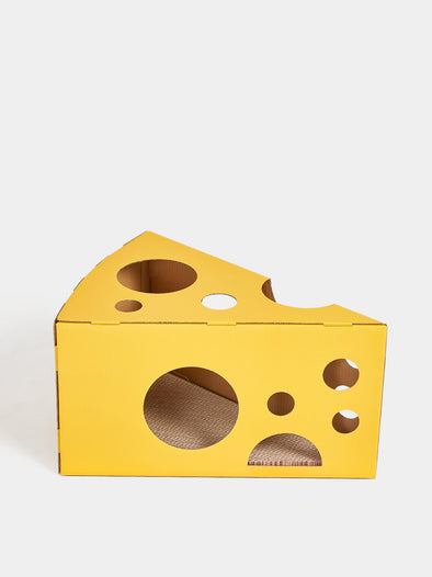 صندوق خدش القطط بتصميم الجبن