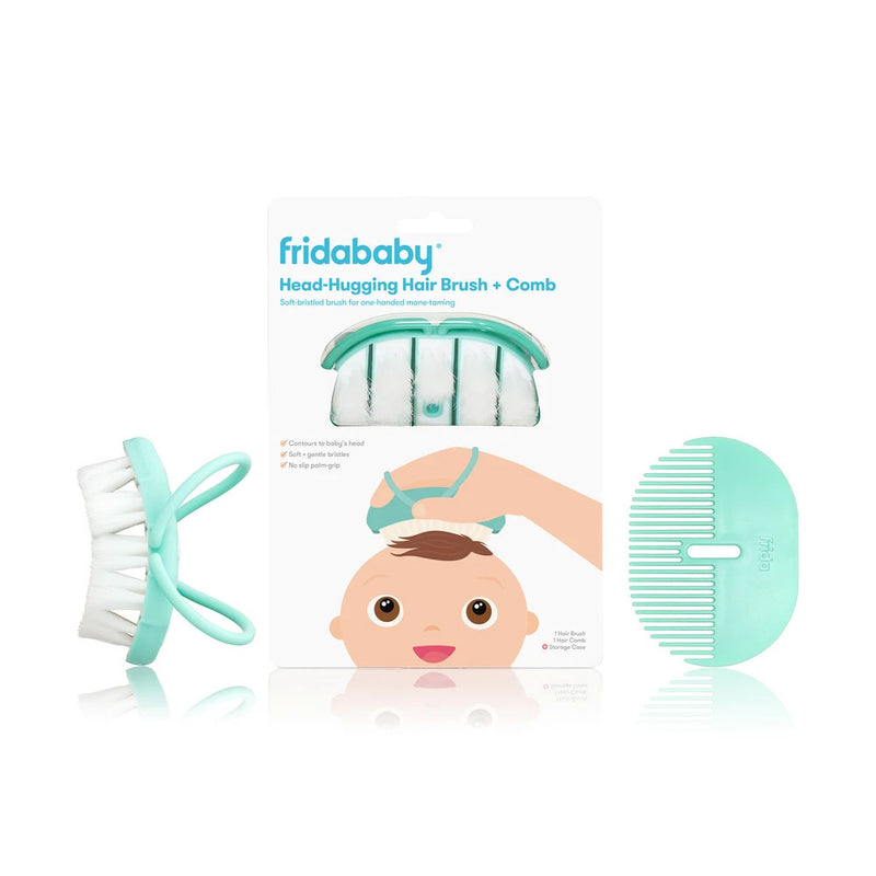 Frida Baby Head-Hugging Hairbrush + Styling Comb Set