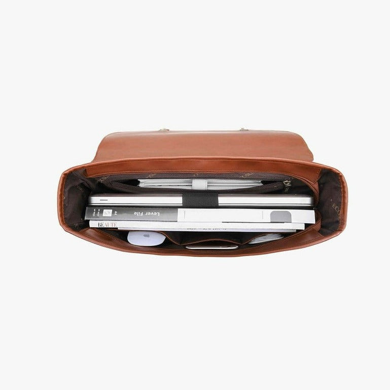 Women's PU Detachable Bow Briefcase