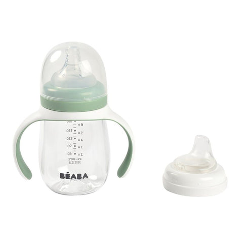 Beaba 2-in-1 Learning Cup Sage Green