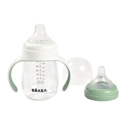 Beaba 2-in-1 Learning Cup Sage Green