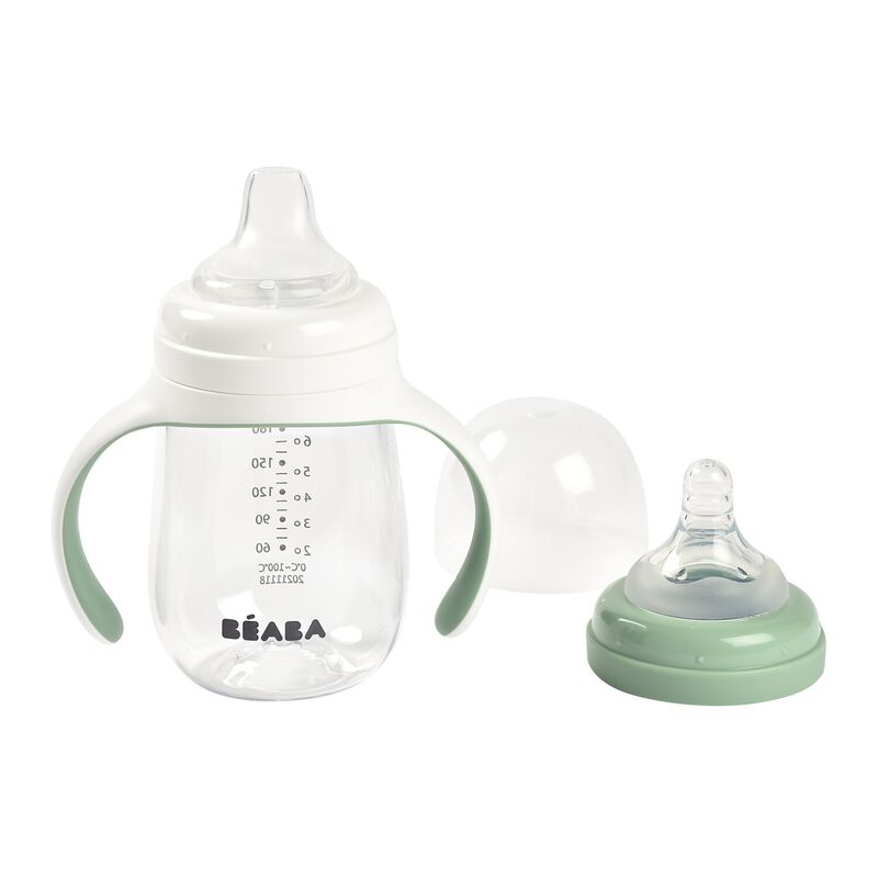 Beaba 2-in-1 Learning Cup Sage Green