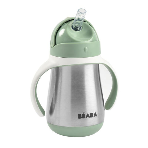 Beaba Stainless Steel Straw Cup Sage Green