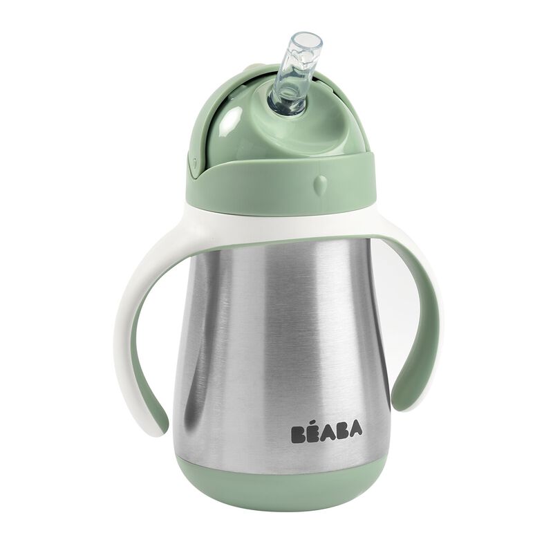 Beaba Stainless Steel Straw Cup Sage Green
