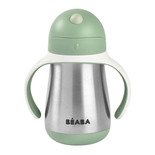 Beaba Stainless Steel Straw Cup Sage Green