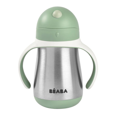 Beaba Stainless Steel Straw Cup Sage Green