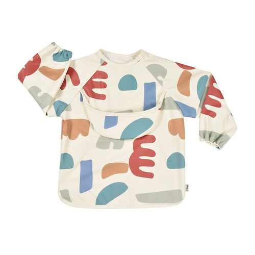 Beaba 2in1 Bib With Removable Sleeves Playful Multi Color