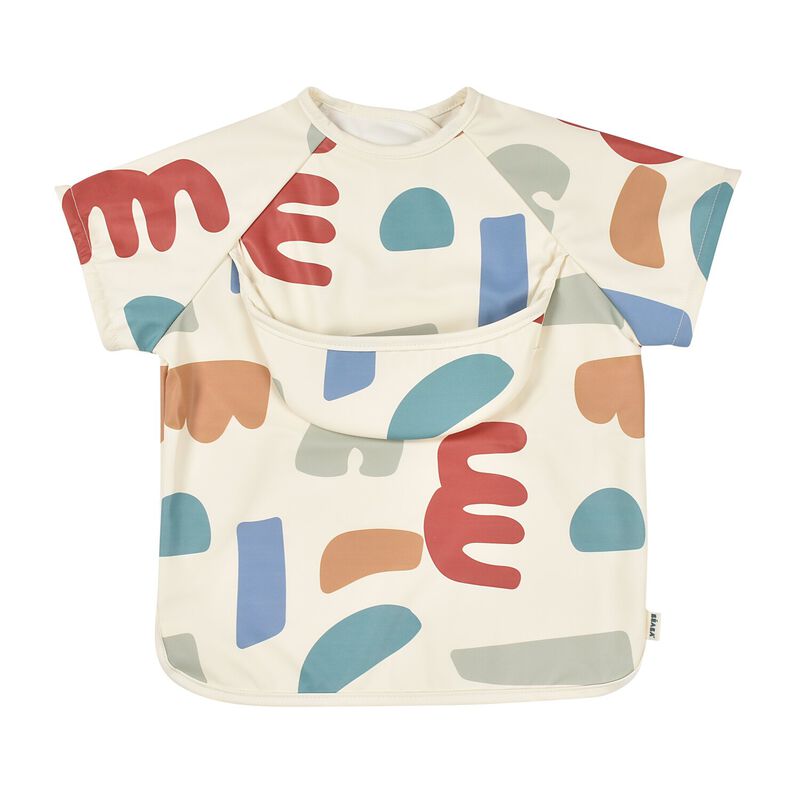 Beaba 2in1 Bib With Removable Sleeves Playful Multi Color