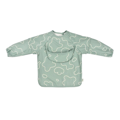 Beaba 2in1 Bib With Removable Sleeves Sage Green