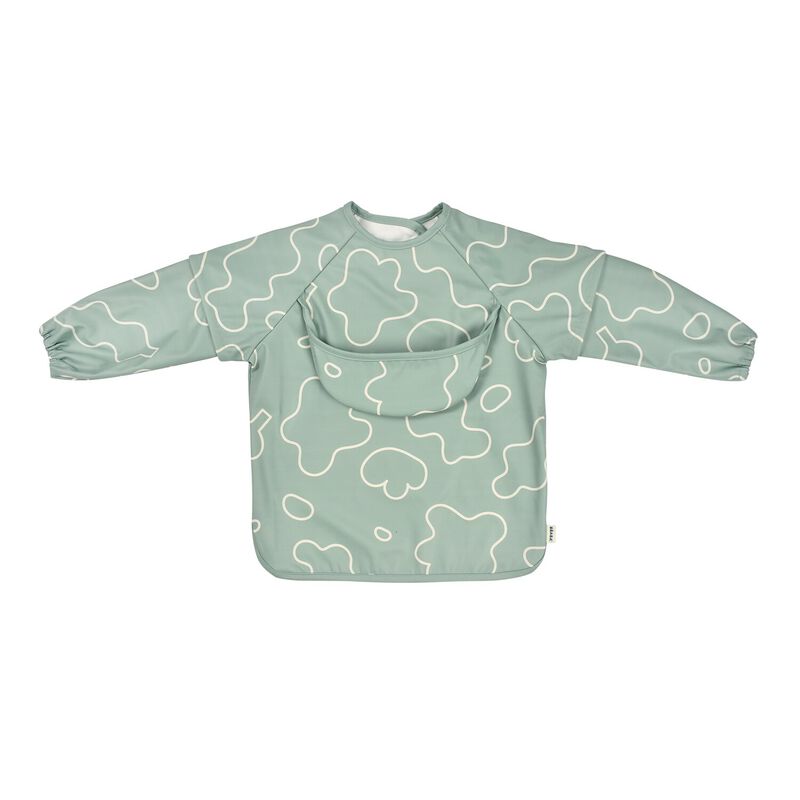 Beaba 2in1 Bib With Removable Sleeves Sage Green
