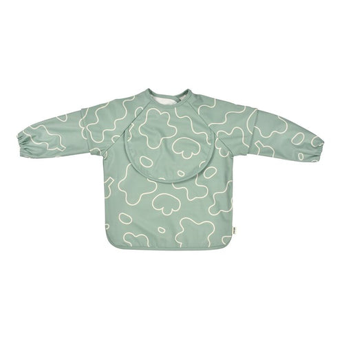 Beaba 2in1 Bib With Removable Sleeves Sage Green