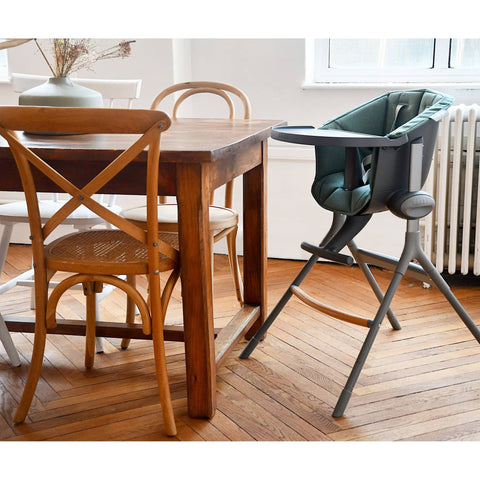 Beaba High Chair Up & Down Textile Seat Mineral/Grey