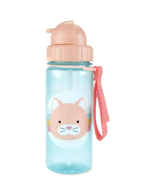 Skip Hop Zoo Stainless Steel Straw Bottle Cat