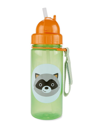 Skip Hop Zoo Stainless Steel Straw Bottle Racoon
