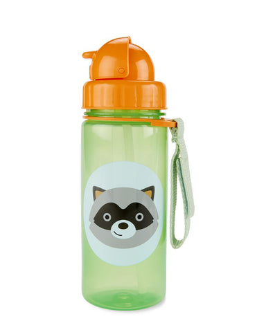 Skip Hop Zoo Stainless Steel Straw Bottle Racoon
