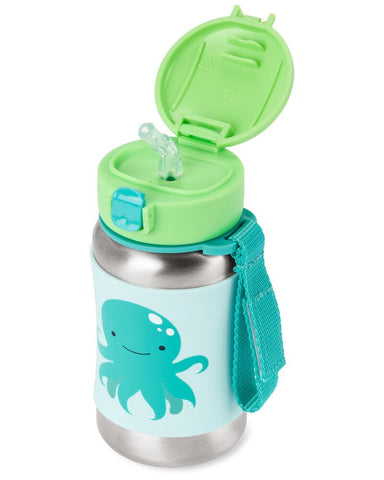 Skip Hop Zoo Stainless Steel Straw Bottle Octopus