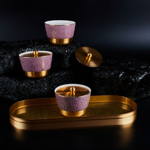 Sweet Bowls Set With Porcelain Tray -7pcs