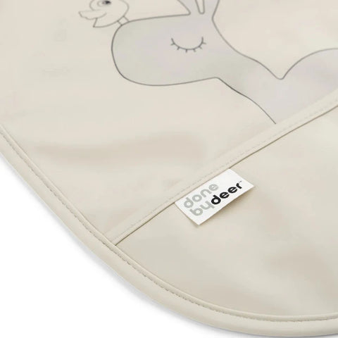 Done By Deer Bib W/Velcro 2-Pack Lalee Sand