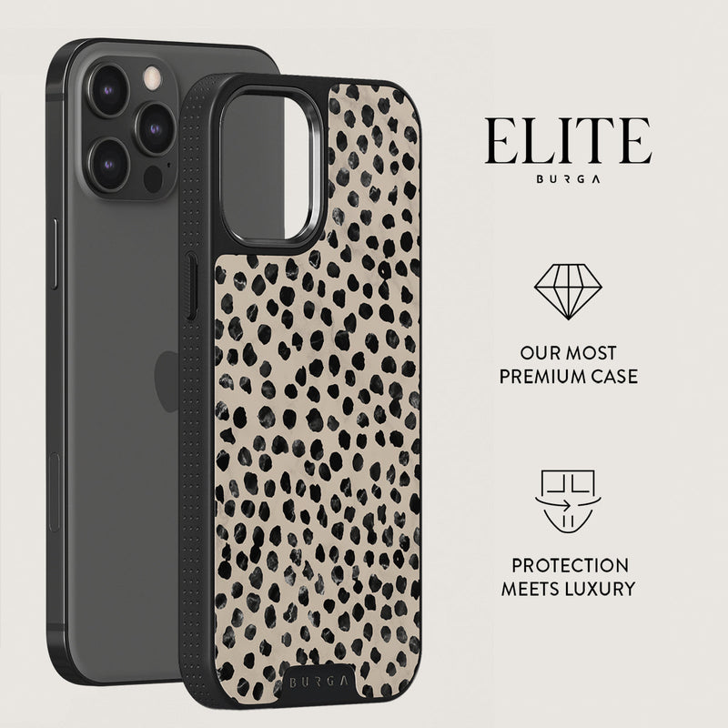 iPhone 12/12 Pro - Almond Latte Elite Gunmetal Case
