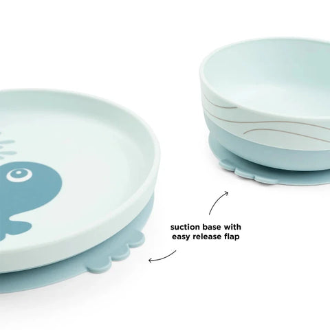 Done By Deer Foodie Dinner Set Wally Blue