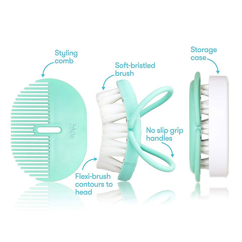 Frida Baby Head-Hugging Hairbrush + Styling Comb Set