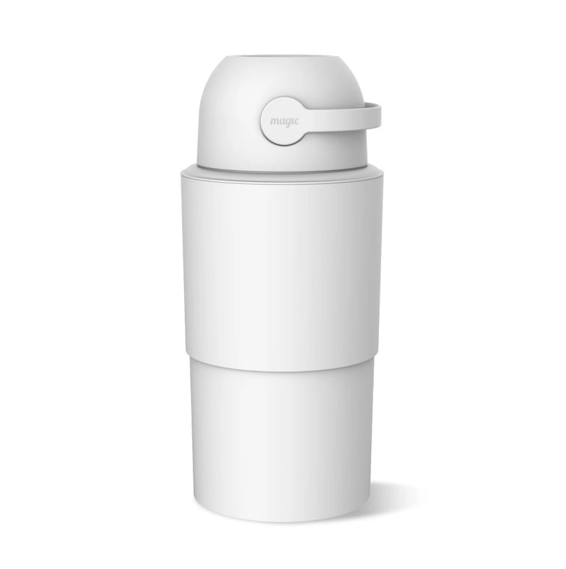 Magic Diaper Pail HEKA L Telescopic+POO5 Roll bag - White