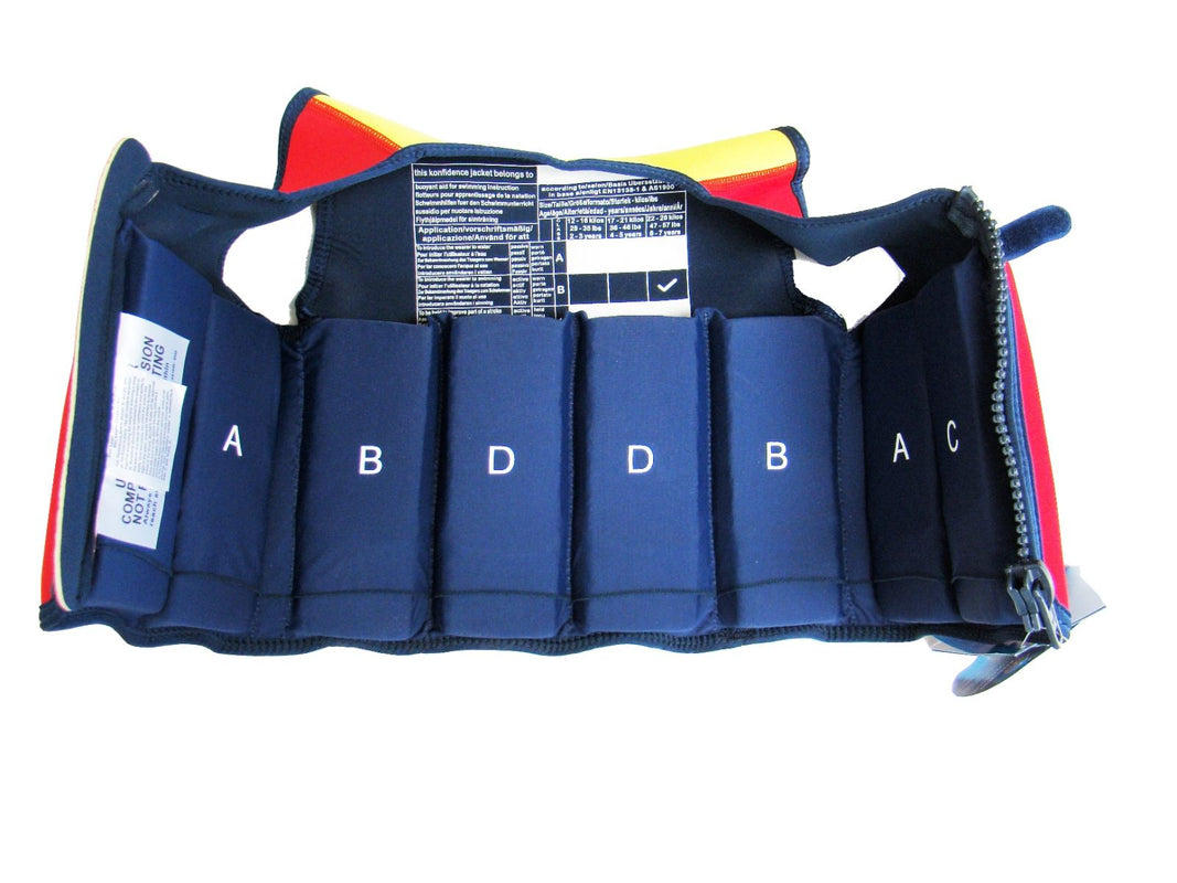 Konfidence Jacket - Buoyancy Aid for Swimming with Removeable Floats (4 - 5 yrs)